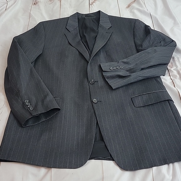 Lauren Ralph Lauren Other - Lauren Ralph Lauren Blazer Jacket Wool-Laine Size 46L Gray with Pinstripes